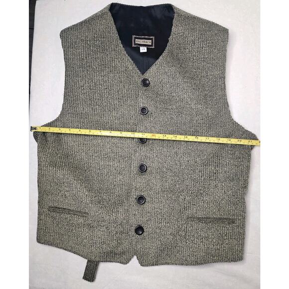 Vintage Bachrach Suit Separate Vest Size Large Wool Blend Tan Textured - Picture 5 of 9